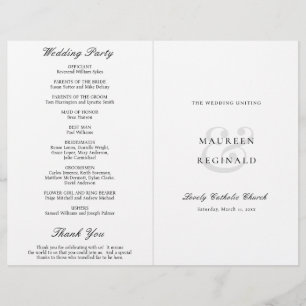 Elegant Traditional Catholic Wedding Program