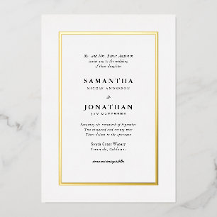 Elegant Traditional Gold Foil Border Wedding