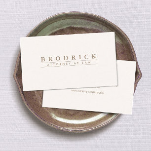 Elegant Traditional Ivory Professional Business Card