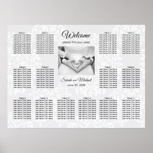Elegant Traditional Photo Wedding Seating Chart