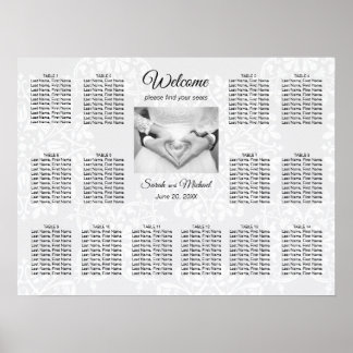 Elegant Traditional Photo Wedding Seating Chart