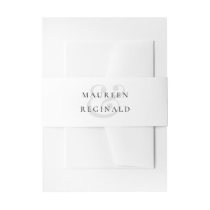 Elegant Traditional Wedding Invitation Belly Band