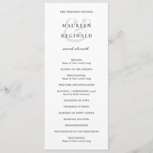 Elegant Traditional Wedding Program