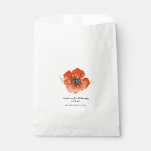 Elegant Traditions Watercolor Floral Wedding Favour Bag