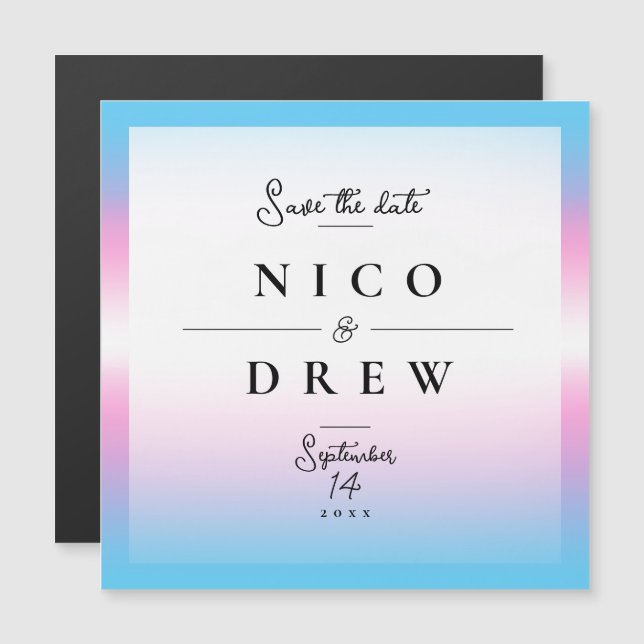 Elegant Trans Pride Wedding  (Front/Back)