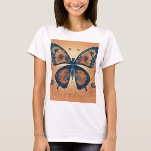 "Elegant Transformation: Minimalist Butterfly T-Sh T-Shirt