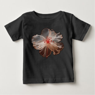 Elegant translucent flower on black baby T-Shirt