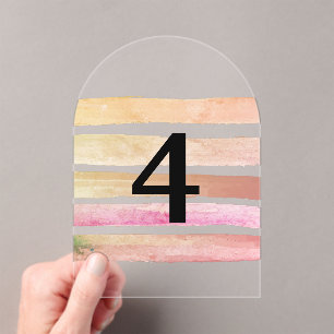Elegant translucent table numbers