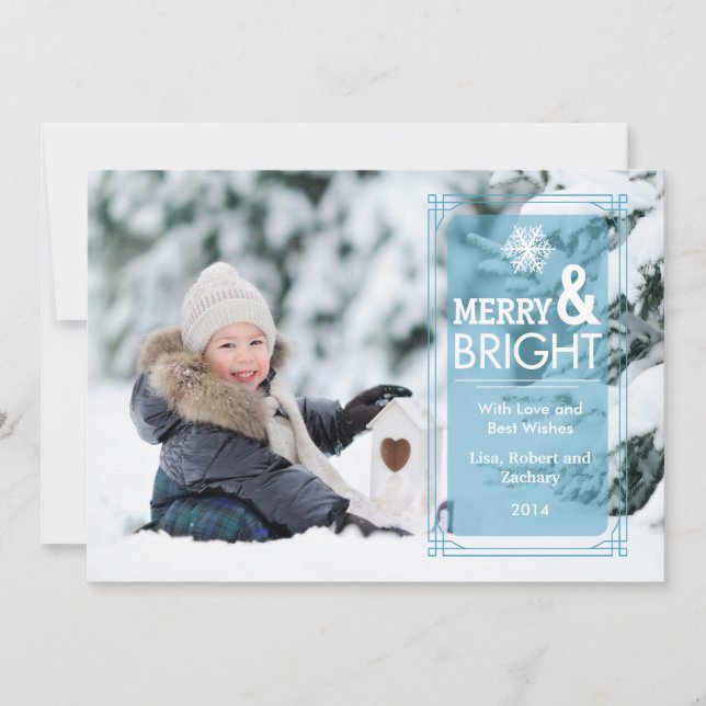 Elegant Transparency Holiday Photo Card Groupon (Front)