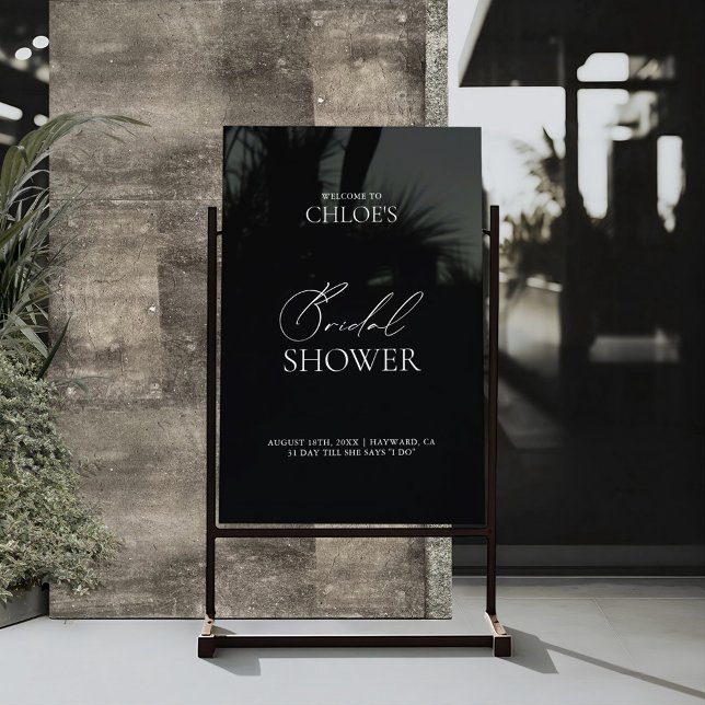 Elegant Transparent Bridal Shower Welcome Sign (Creator Uploaded)
