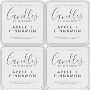 Elegant Transparent Soy Candle Label
