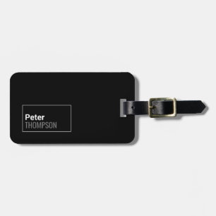 elegant traveller name identifier BLACK Luggage Tag