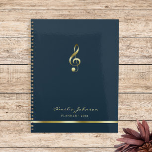 Elegant Treble Clef Music 2026 Yearly Planner