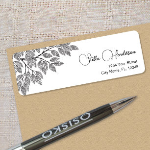 Elegant Tree Branch Foliage Return Address Labels