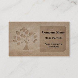 Elegant Tree Embossed Nature Business Card