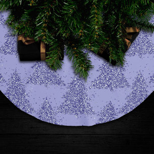 Elegant Tree Pattern   Charming Lavender Christmas Brushed Polyester Tree Skirt