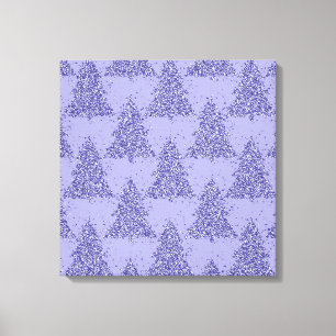 Elegant Tree Pattern   Charming Lavender Christmas Canvas Print