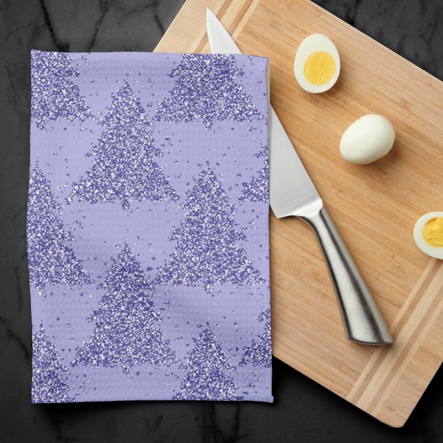 Elegant Tree Pattern | Charming Lavender Christmas Kitchen Towel (Creator Uploaded)