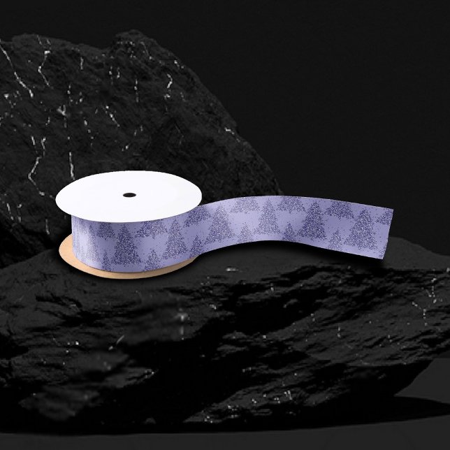 Elegant Tree Pattern | Charming Lavender Christmas Satin Ribbon (Creator Uploaded)