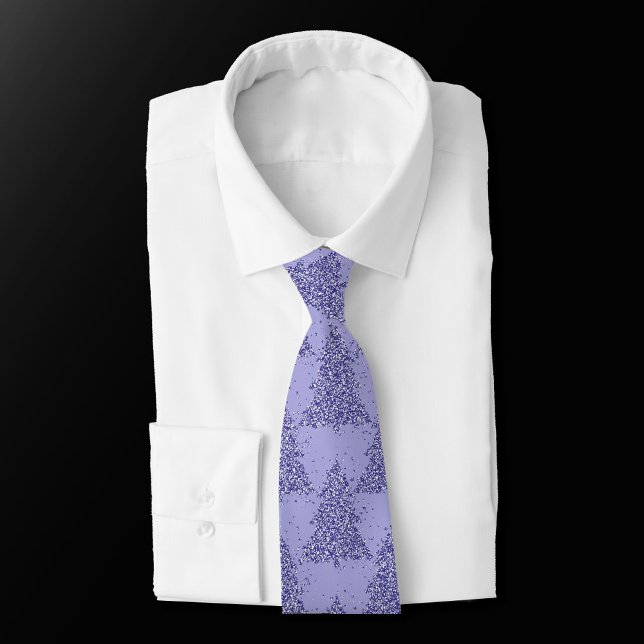 Elegant Tree Pattern | Charming Lavender Christmas Tie (Creator Uploaded)
