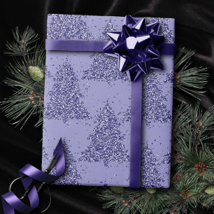 Elegant Tree Pattern   Charming Lavender Christmas Wrapping Paper
