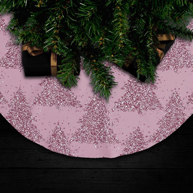Elegant Tree Pattern | Dusty Mauve Pink Christmas Brushed Polyester Tree Skirt (Creator Uploaded)