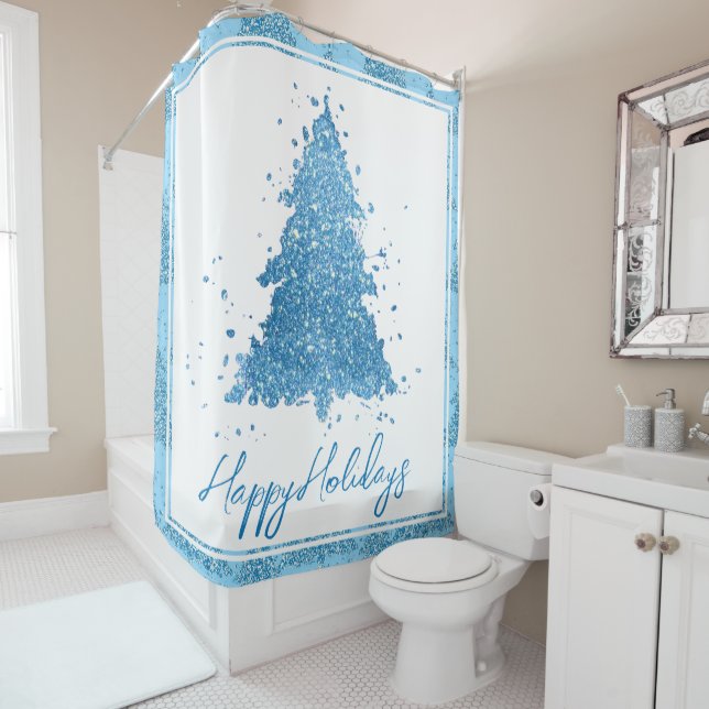 Elegant Tree Pattern | Luxe Aqua Mint Christmas (In Situ)