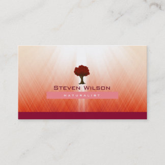 Elegant Tree Red Nature Rays Garden Landscape Business Card