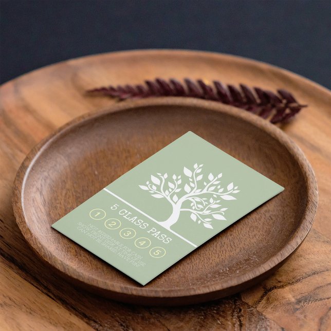 Elegant Tree Yoga Instructor Class Pass Loyalty (Creator Uploaded)