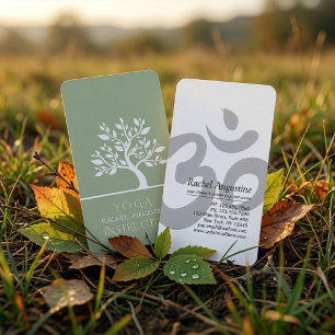 Elegant Tree Yoga Instructor Wellness Life Coach Business Card