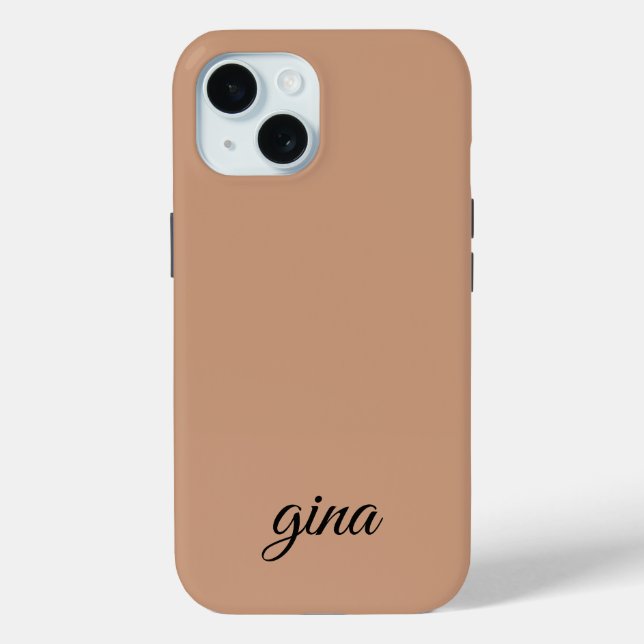 Elegant Trendy Brown Customize Case-Mate iPhone Case (Back)