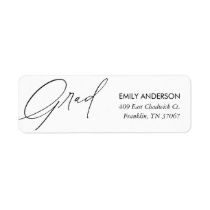 Elegant Trendy Calligraphy Graduation Address