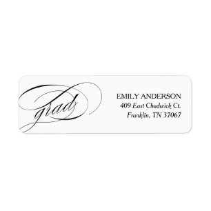 Élégant Trendy Calligraphy Graduation Adresse