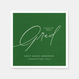 Elegant Trendy Calligraphy Script Graduation Napkin