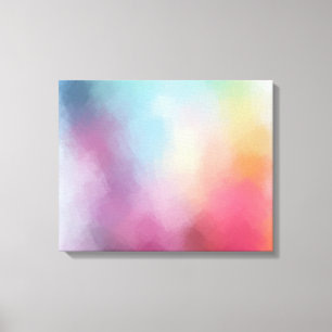 Elegant Trendy Colourful Abstract Art Red Yellow Canvas Print