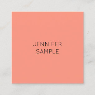 Elegant Trendy Colours Personalized Template Square Business Card