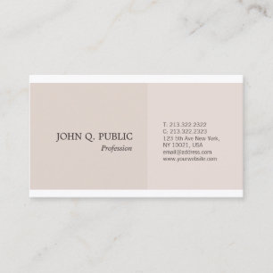 Elegant Trendy Colours Simple Plain Professional Business Card