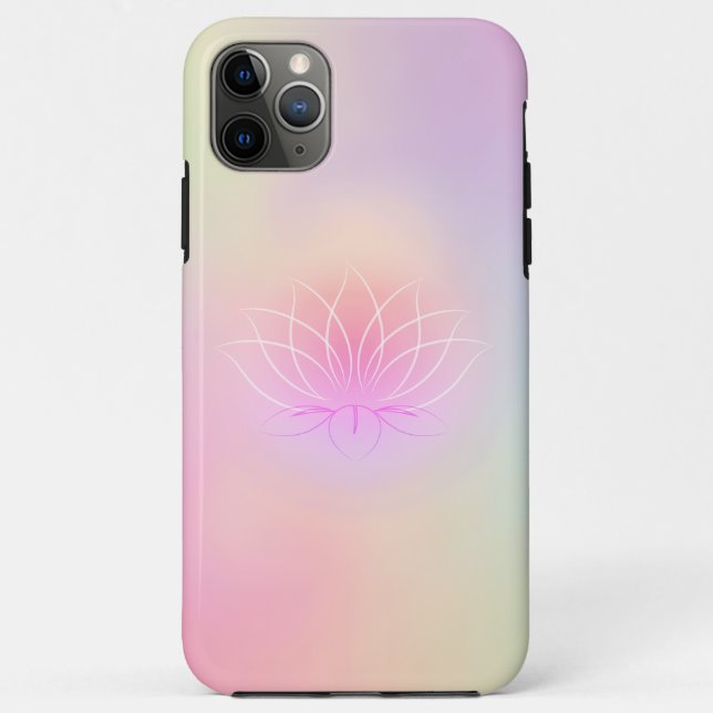 Elegant Trendy Cool Lotus Holographic Case-Mate iPhone Case (Back)