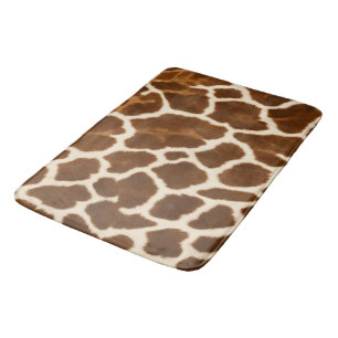 Elegant Trendy Cow Faux Leather Collection Bath Mat