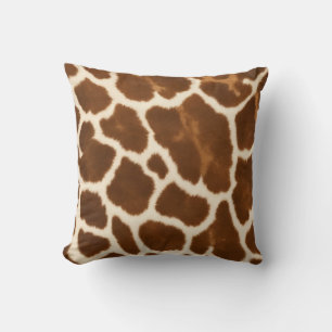 Elegant Trendy Cow Faux Leather Collection Throw Pillow
