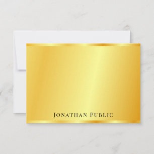 Elegant Trendy Faux Gold Personalized Template