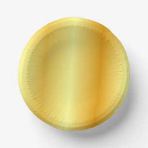 Elegant Trendy Faux Gold Template Glamourous Paper Plate