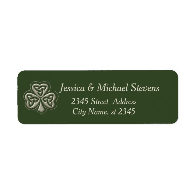 Elegant trendy lucky Irish shamrock (Front)