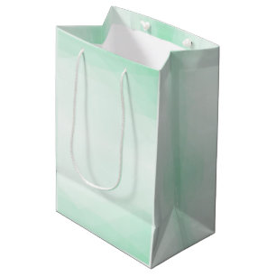 Elegant Trendy Mint Green Colour Modern Template Medium Gift Bag