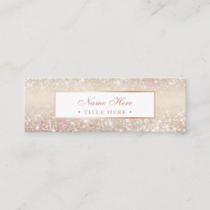 Elegant Trendy Pastel Gold Mini Business Card