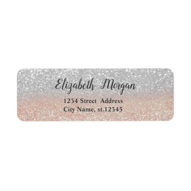 Elegant Trendy  Silver Glitter  Bokeh (Front)