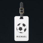 Elegant Trendy Soccer Ball Football Personalized Luggage Tag<br><div class="desc">Elegant Trendy Soccer Ball Football Personalized Luggage Tag</div>