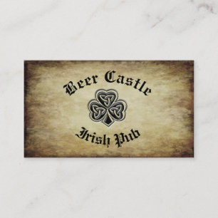 Elegant trendy vintage grundge  Irish shamrock Business Card