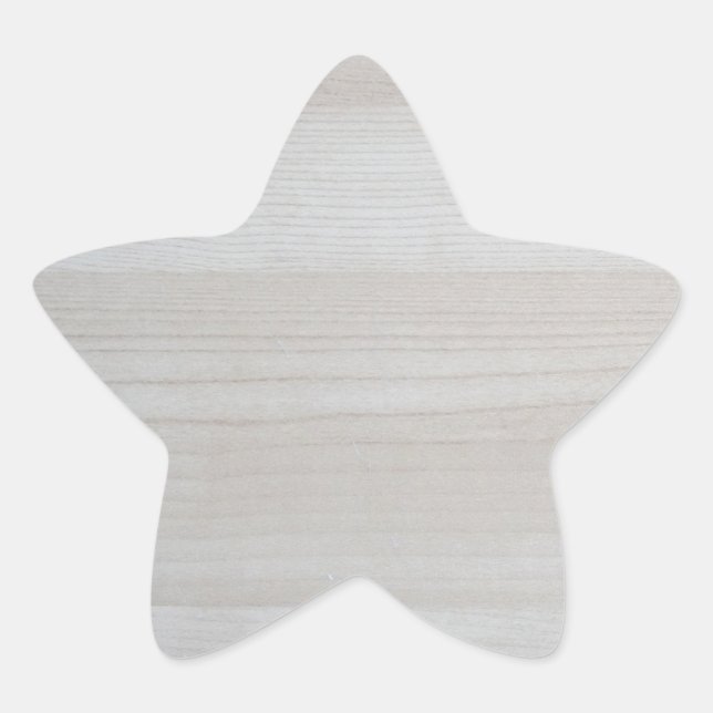 Elegant Trendy Wood Blank Template Design Nature Star Sticker (Front)