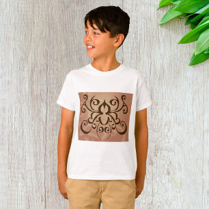 Elegant Tribal Swirl Tattoo Style  T-Shirt